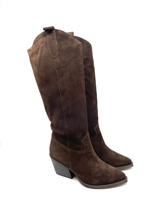 Texano alto in camoscio IL LACCIO | TEX902CAMOSCIOTERRA